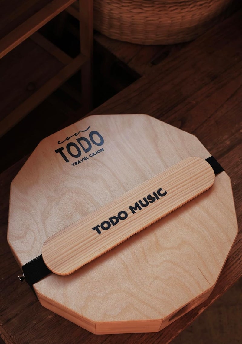 TODO The Nile Travel Cajon: 3-Tone Portable Cajon with Adjustable Snare, Handcrafted & Includes Carry Bag - for Adults and Kids(12-Sided) - Image 4